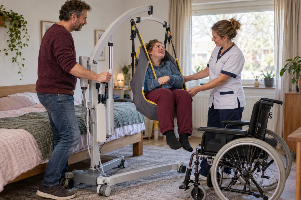 Iemand uit bed helpen: Veilig tillen en verplaatsen zonder je rug te overbelasten